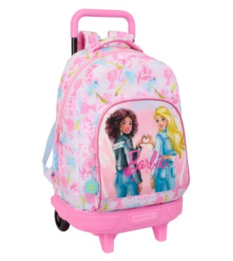 MOCHILA GDE. C/RUEDAS COMPACT EXTRAIBLE BARBIE "PAINTERLY"