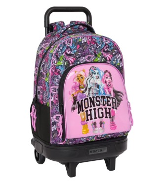 MOCHILA GDE. C/RUEDAS COMPACT EXTRAIBLE MONSTER HIGH "DRAMA"