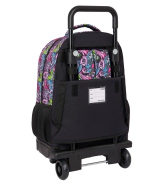 MOCHILA GDE. C/RUEDAS COMPACT EXTRAIBLE MONSTER HIGH "DRAMA" 2
