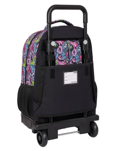 MOCHILA GDE. C/RUEDAS COMPACT EXTRAIBLE MONSTER HIGH "DRAMA"