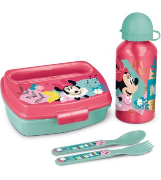 SET DE BOTELLA Y SANDWICHERA + CUBIERTOS MINNIE MOUSE "NAIVE" 2