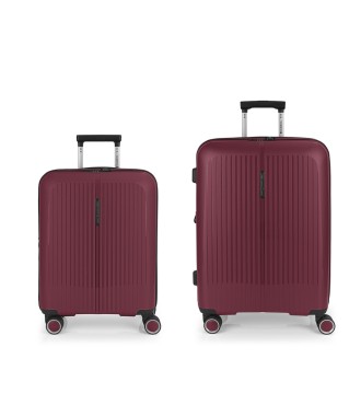 Set 2 Maletas C22-M  Gabol Brooklyn Burdeos