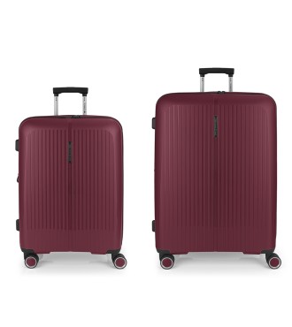 Set 2 Maletas M-L Gabol Brooklyn Burdeos
