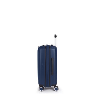 Maleta Trolley Cabina Con Bolsillo Frontal Gabol Brooklyn Azul 2