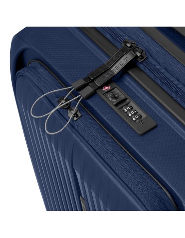 Maleta Trolley Cabina Con Bolsillo Frontal Gabol Brooklyn Azul