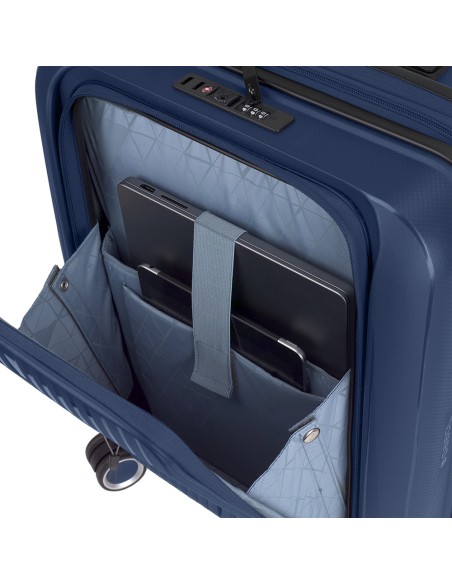 Maleta Trolley Cabina Con Bolsillo Frontal Gabol Brooklyn Azul Maleta Trolley Cabina Con Bolsillo Frontal Gabol Brooklyn Azul
