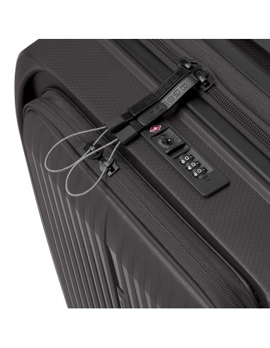 Maleta Trolley Cabina Con Bolsillo Frontal Gabol Brooklyn Gris