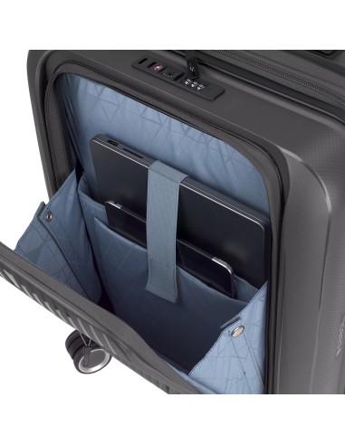 Maleta Trolley Cabina Con Bolsillo Frontal Gabol Brooklyn Gris