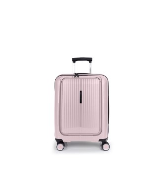 Maleta Trolley Cabina Con Bolsillo Frontal Gabol Brooklyn Rosa