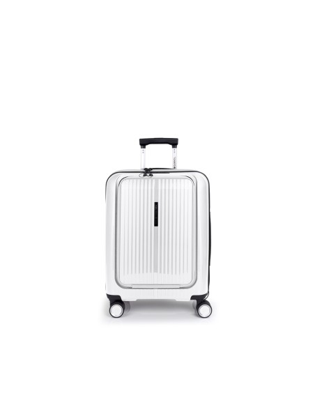 Maleta Trolley Cabina Con Bolsillo Frontal Gabol Brooklyn Blanco Maleta Trolley Cabina Con Bolsillo Frontal Gabol Brooklyn Blanco