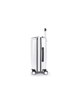 Maleta Trolley Cabina Con Bolsillo Frontal Gabol Brooklyn Blanco 2
