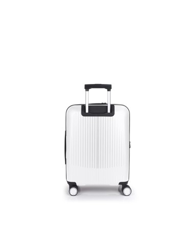 Maleta Trolley Cabina Con Bolsillo Frontal Gabol Brooklyn Blanco