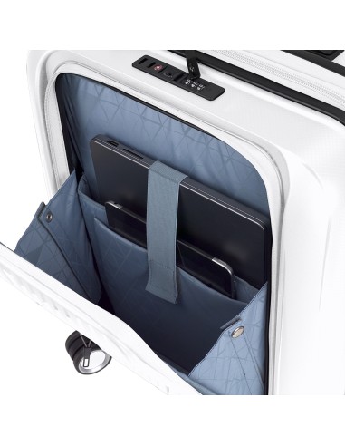 Maleta Trolley Cabina Con Bolsillo Frontal Gabol Brooklyn Blanco