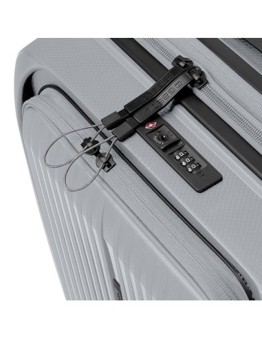 Maleta Trolley Cabina Con Bolsillo Frontal Gabol Brooklyn Plata