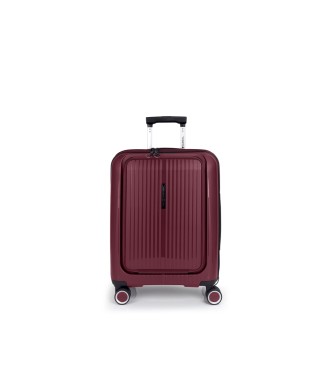 Maleta Trolley Cabina Con Bolsillo Frontal Gabol Brooklyn Burdeos