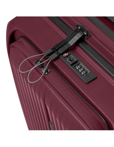 Maleta Trolley Cabina Con Bolsillo Frontal Gabol Brooklyn Burdeos