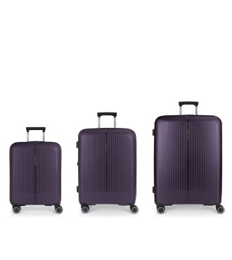Set 3 Maletas C22-M-L Gabol Brooklyn Morado
