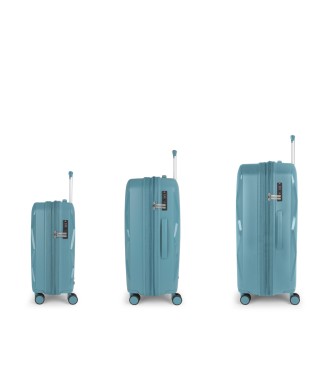 Set 3 Maletas C22-M-L Gabol Infinity Turquesa 2