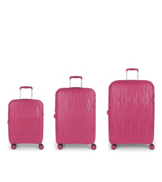 Set 3 Maletas C22-M-L Gabol Infinity Fucsia