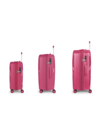Set 3 Maletas C22-M-L Gabol Infinity Fucsia 2