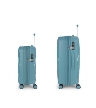 Set 2 Maletas C22-M  Gabol Infinity Turquesa 2