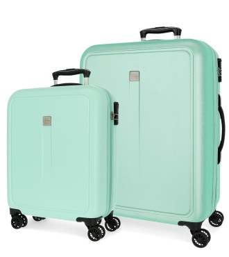 5069525 SET/2 TROLLEY  ABS 55-68CM.4R.CAMBOYA TURQUESA