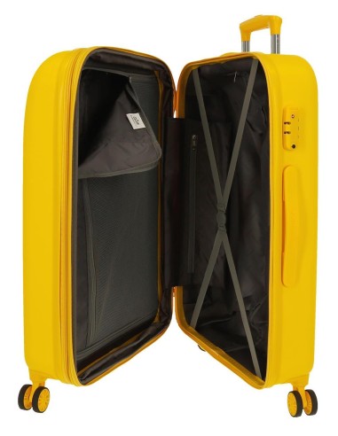 5998967 SET 2/TROLLEY ABS 55 EXP -70CM.4R.RIGA AMARILLO