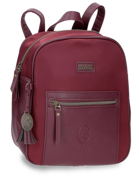 5262123 MOCHILA 28CM EL POTRO LANA BURDEOS 5262123 MOCHILA 28CM EL POTRO LANA BURDEOS