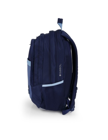 Mochila Tres Compartimentos Escolar Gabol Whisper Azul Ma...