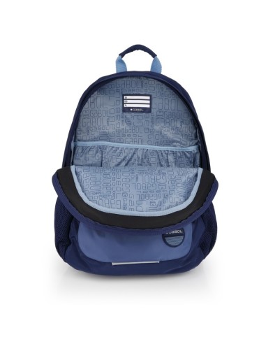 Mochila Tres Compartimentos Escolar Gabol Whisper Azul Ma...