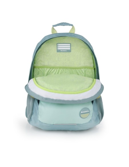 Mochila Tres Compartimentos Escolar Gabol Whisper Verde M...