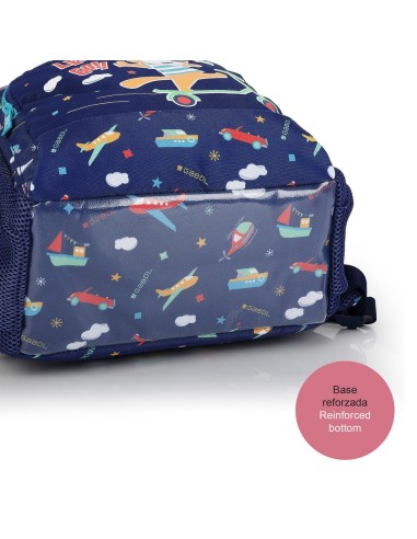 Mochila Escolar Adaptable Gabol Speedy Azul Marino Mochil...