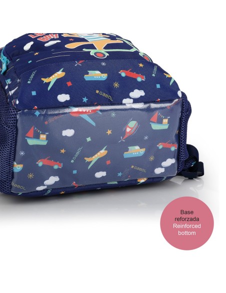 Mochila Escolar Adaptable Gabol Speedy Azul Marino Mochil...
