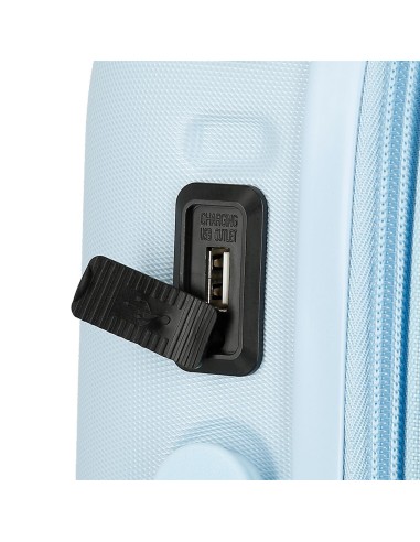 7698634 TROLLEY ABS 55CM.C/EXP. 4R. PJL ACCENT AZUL CLARO