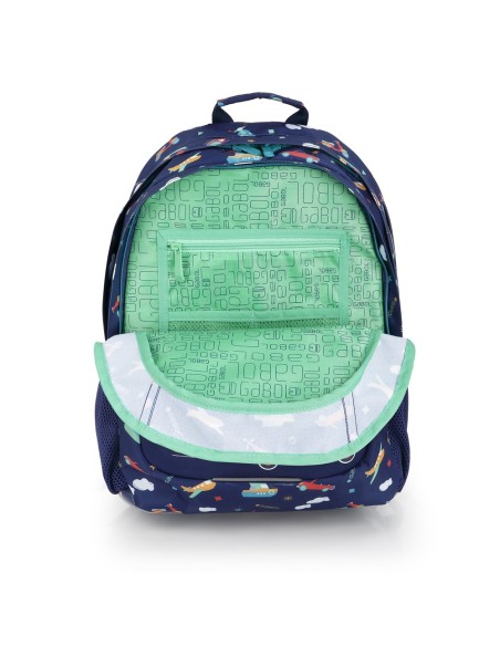 Mochila Tres Compartimentos Escolar Gabol Speedy Azul Mar...