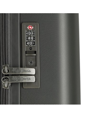 7698631 TROLLEY ABS 55CM.C/EXP. 4R. PJL ACCENT ANTRACITA