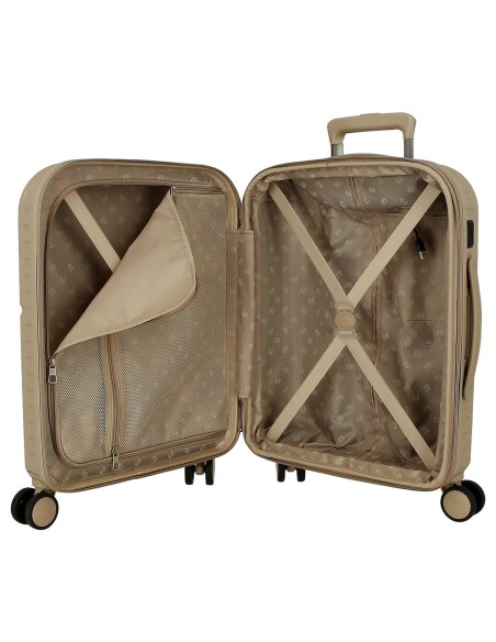 7698638 TROLLEY ABS 55CM.C/EXP. 4R. PJL ACCENT BEIGE CHAMPAG