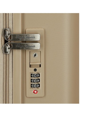 7698638 TROLLEY ABS 55CM.C/EXP. 4R. PJL ACCENT BEIGE CHAMPAG