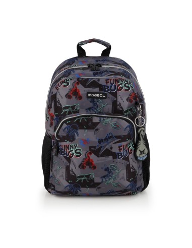 Mochila Escolar Adaptable Gabol Bugs Negro Mochilas Escol...