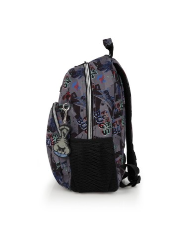 Mochila Escolar Adaptable Gabol Bugs Negro Mochilas Escol...