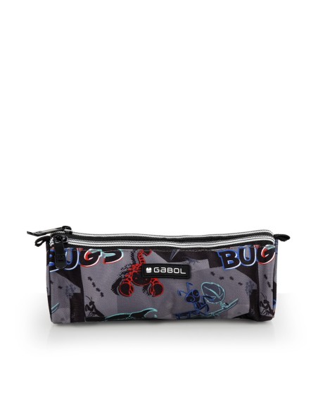 Portatodo Redondo Triple Gabol Bugs Negro Portatodo Estuc...