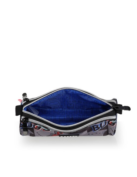 Portatodo Redondo Triple Gabol Bugs Negro Portatodo Estuc...