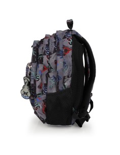 Mochila Tres Compartimentos Escolar Gabol Bugs Negro Moch... 2