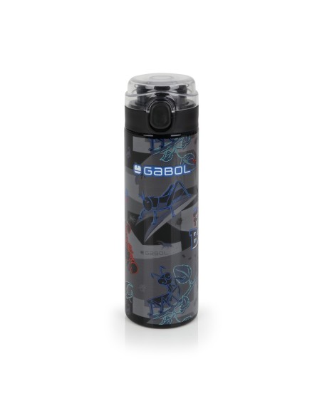 Botella Acero Inox. Infantil Gabol Bugs Negro Botella Ace...