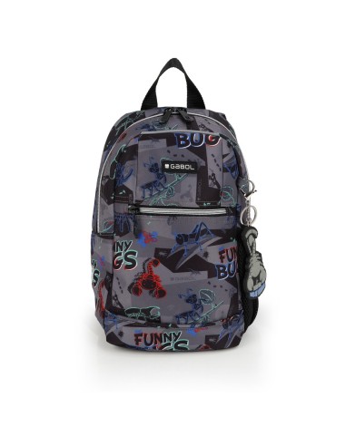 Mochila Pequeña Gabol Bugs Negro Mochilas Guardería | Fraber