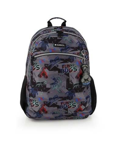 Mochila Escolar Adaptable Gabol Bugs Negro Mochilas Escol...