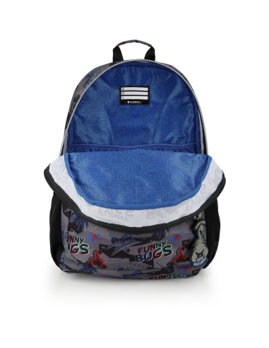 Mochila Escolar Adaptable Gabol Bugs Negro Mochilas Escol...