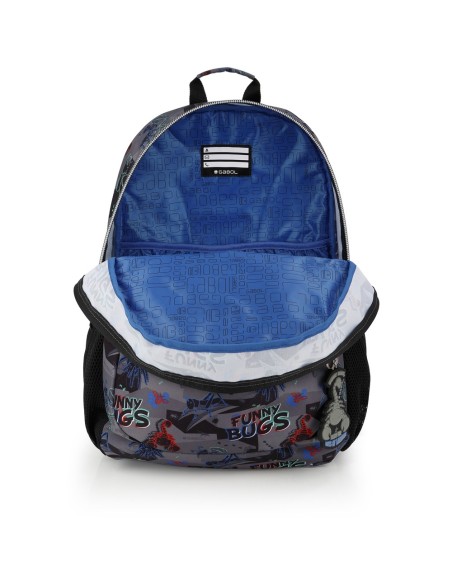 Mochila Escolar Adaptable Gabol Bugs Negro Mochilas Escol...