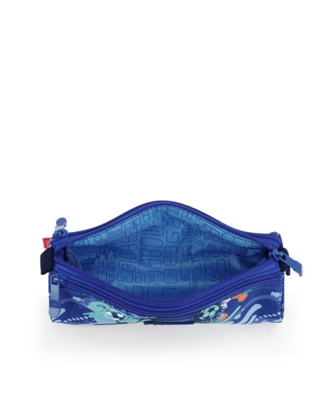Portatodo Redondo Triple Gabol Crew Azul Portatodo Estuch...