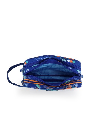 Portatodo Cuadrado Triple Gabol Crew Azul Portatodo Estuc...